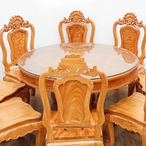 Bàn ăn gỗ gõ đỏ BA028