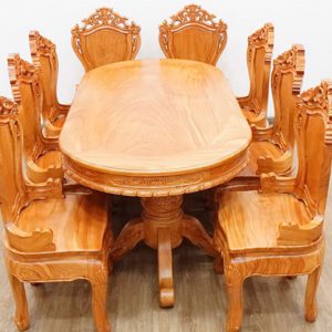 Bàn ăn gỗ gõ đỏ BA032