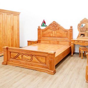 Combo phòng ngủ gỗ gõ đỏ C77