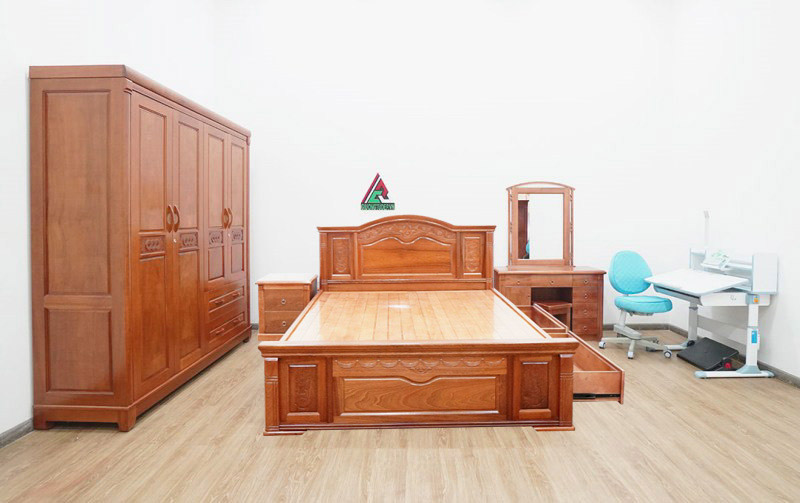 Combo phòng ngủ gỗ xoan đào mã số CB05