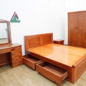 Combo phòng ngủ gỗ xoan đào C06