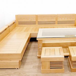 Sofa góc L gỗ sồi SF005